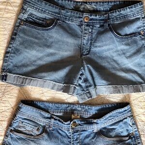 Faded Glory Blue Jean Shorts Mid-Rise Relaxed Fit